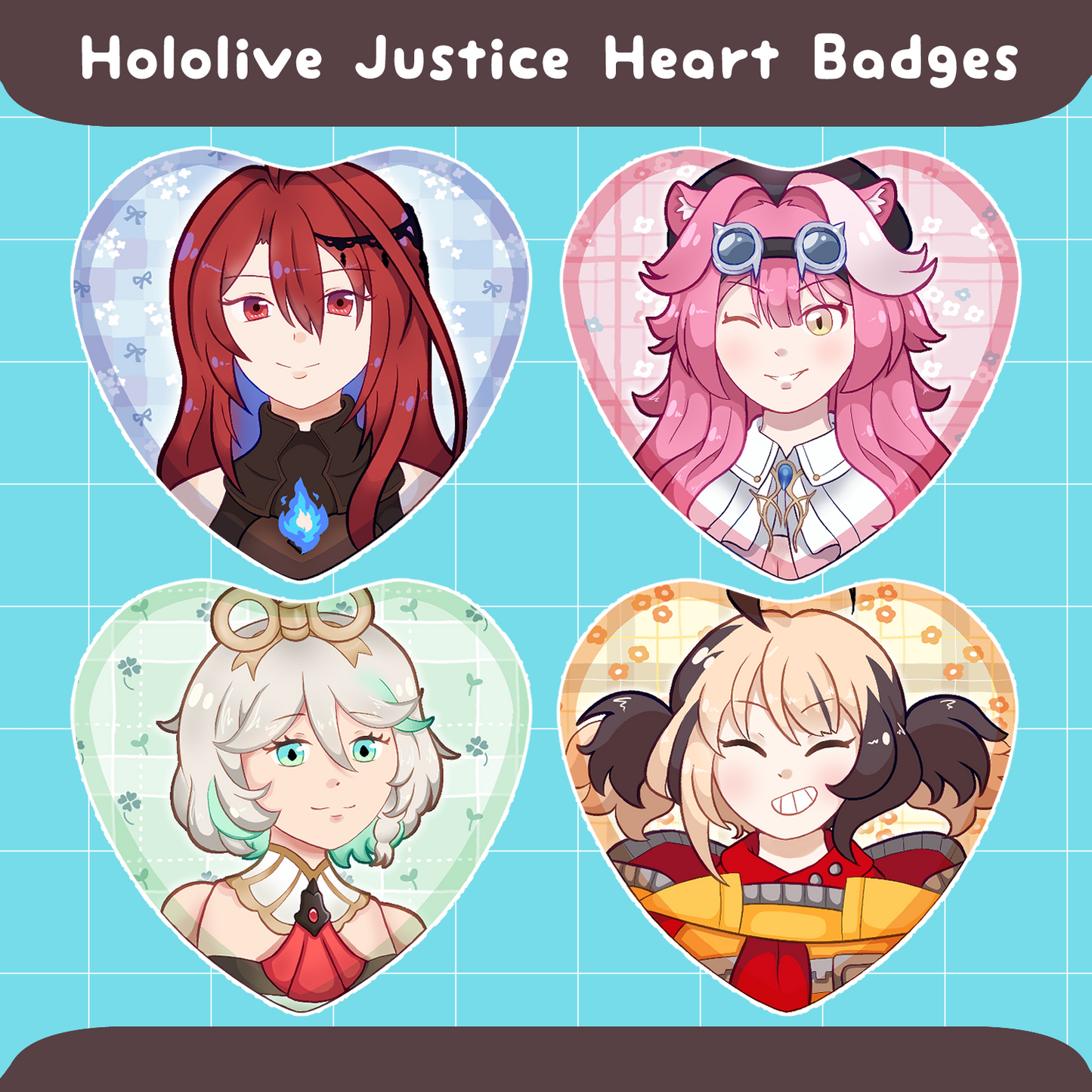 Hololive Justice Heart Badges