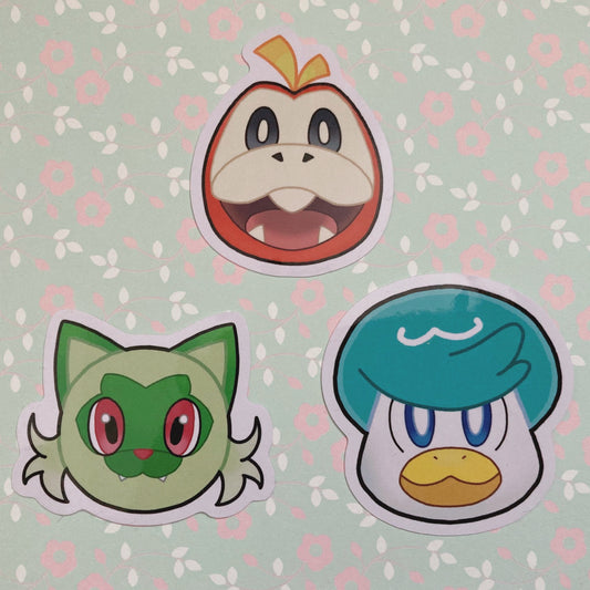 Paldea Starter Stickers