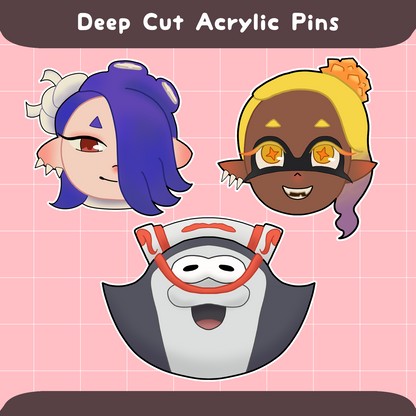 Deep Cut Acrylic Pins