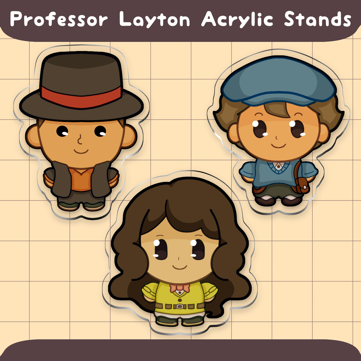 Professor Layton Acrylic Stands