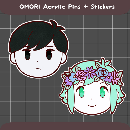 OMORI Acrylic Pins & Stickers