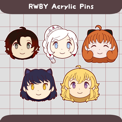RWBY Acrylic Pins