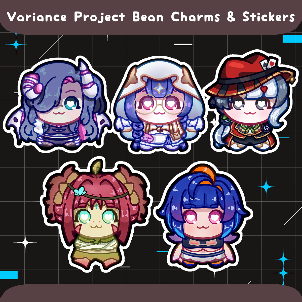 Variance Project Bean Charms & Stickers