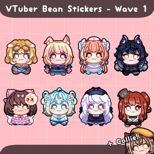 VTuber Bean Stickers - Wave 1