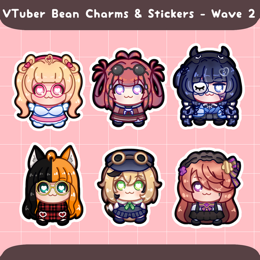 VTuber Bean Charms & Stickers - Wave 2