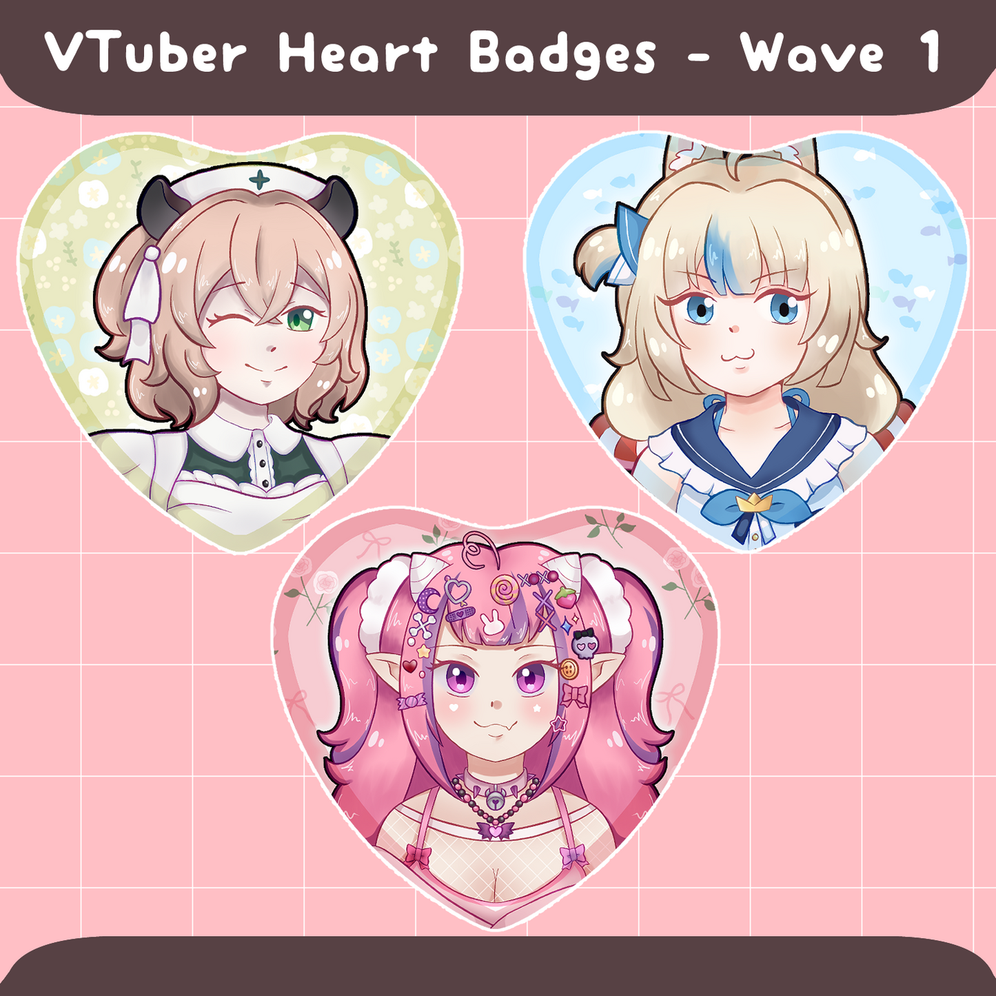 VTuber Heart Badges - Wave 1