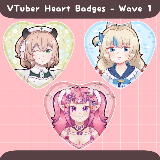 VTuber Heart Badges - Wave 1